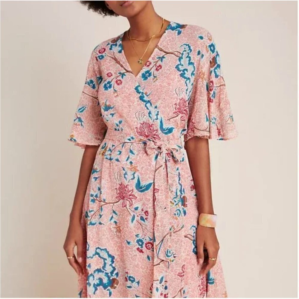 Anthropologie Maeve Adelaide Wrap Dress Small Petite NWOT JB - Picture 4 of 9